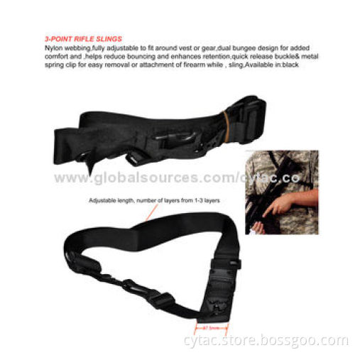 Single-point sling, constructed for high quality 1.25" nylon webbing